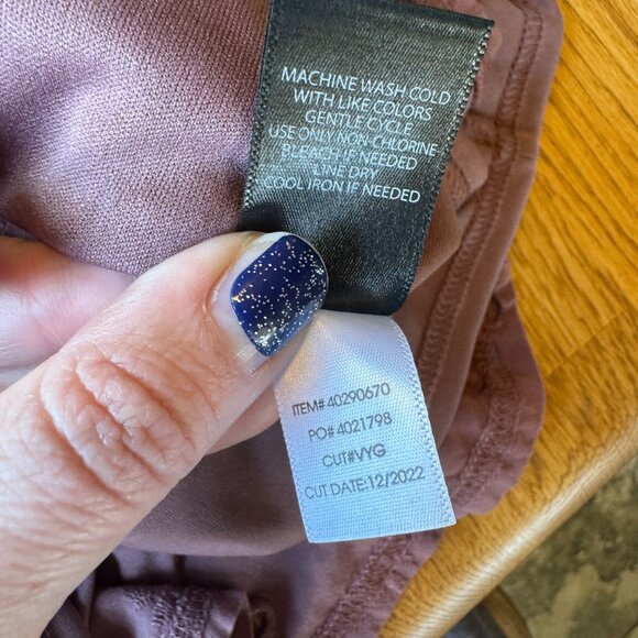 Torrid Mini Challis Eyelet Dress Rose Taupe Bell Sleeve Size 3X - Picture 7 of 11